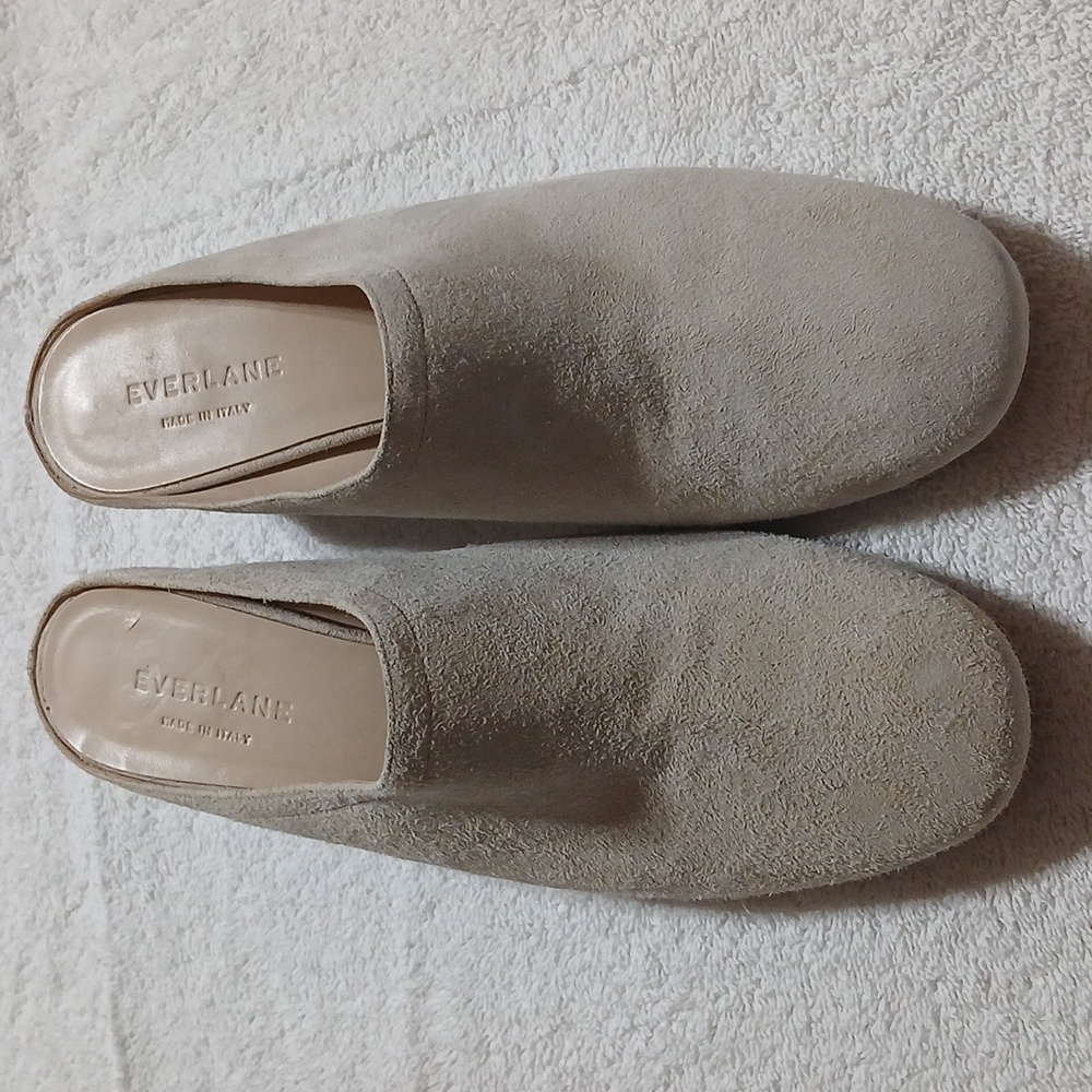 Everlane The Day Heel Mules Cream  Size 9